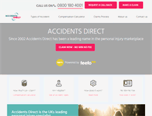Tablet Screenshot of accidentsdirect.com